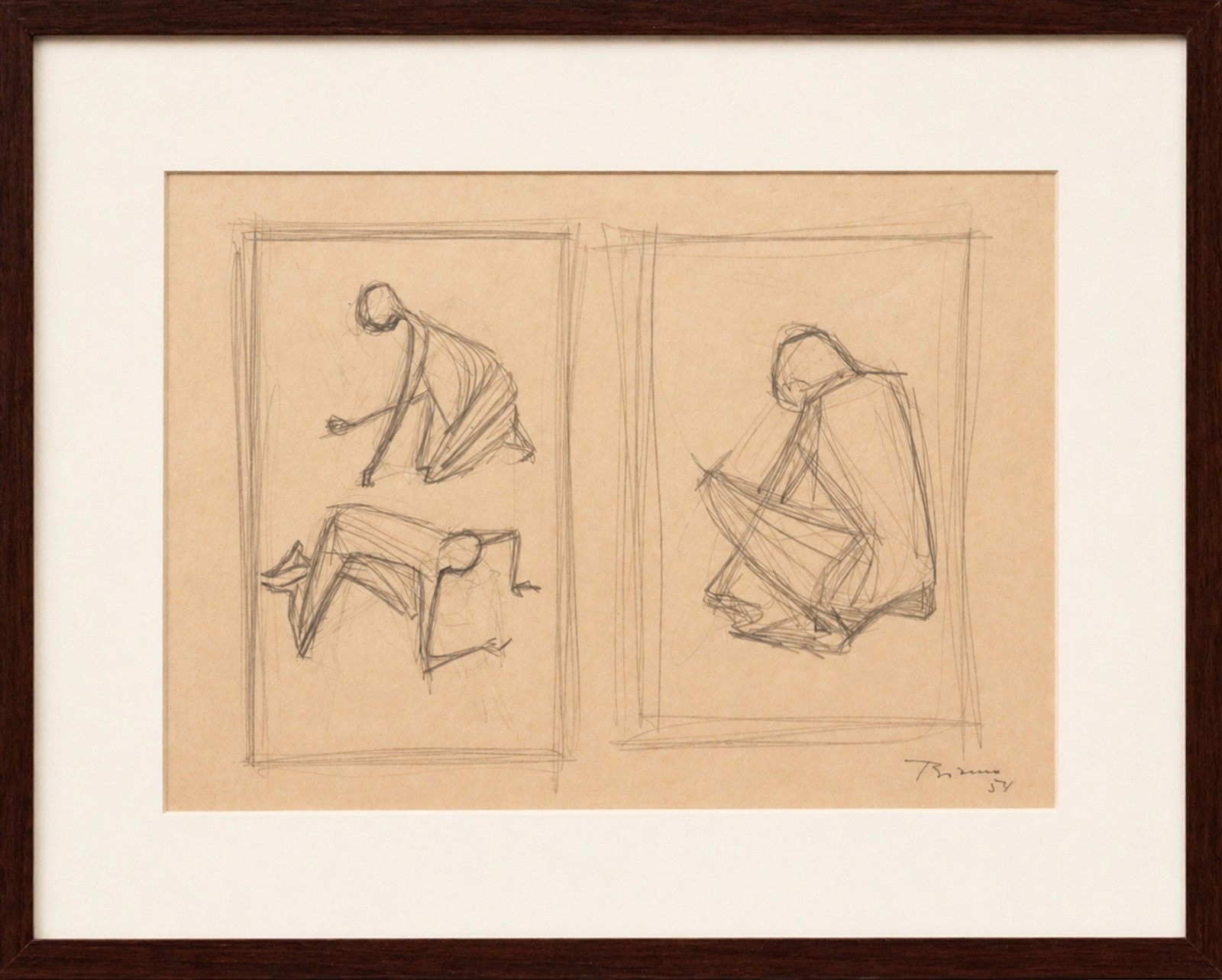 Enrico Bianco (1918-2013), Estudo para 2 Obras, 1954 - foto 2 de 4