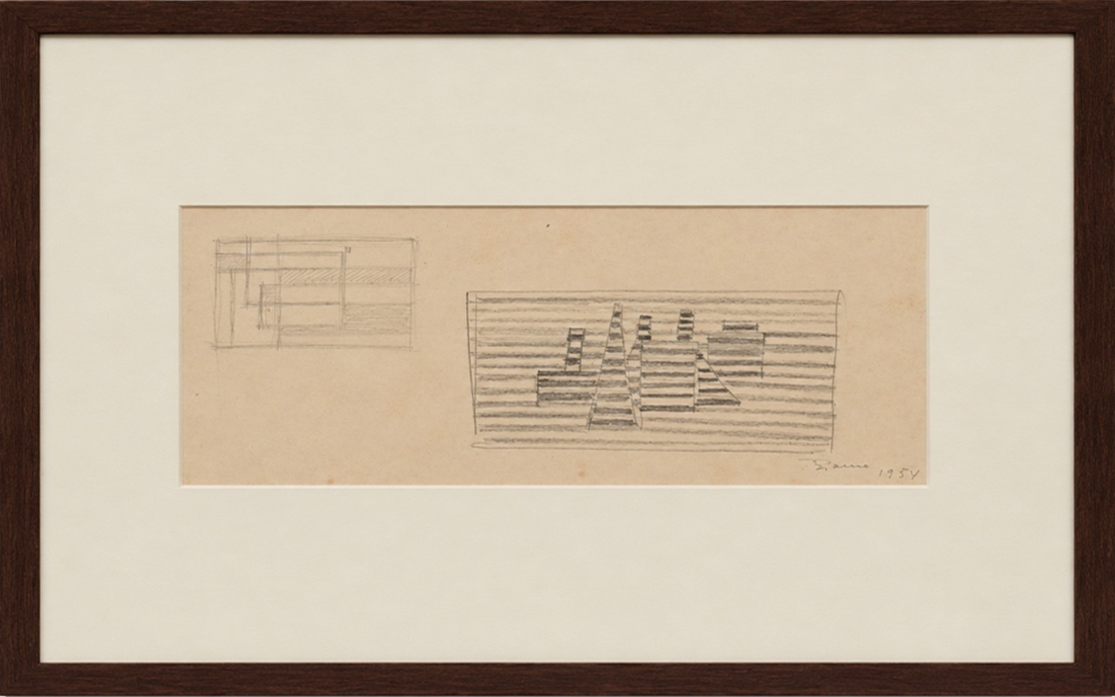 Enrico Bianco (1918-2013), Estudo, 1954 - foto 2 de 4