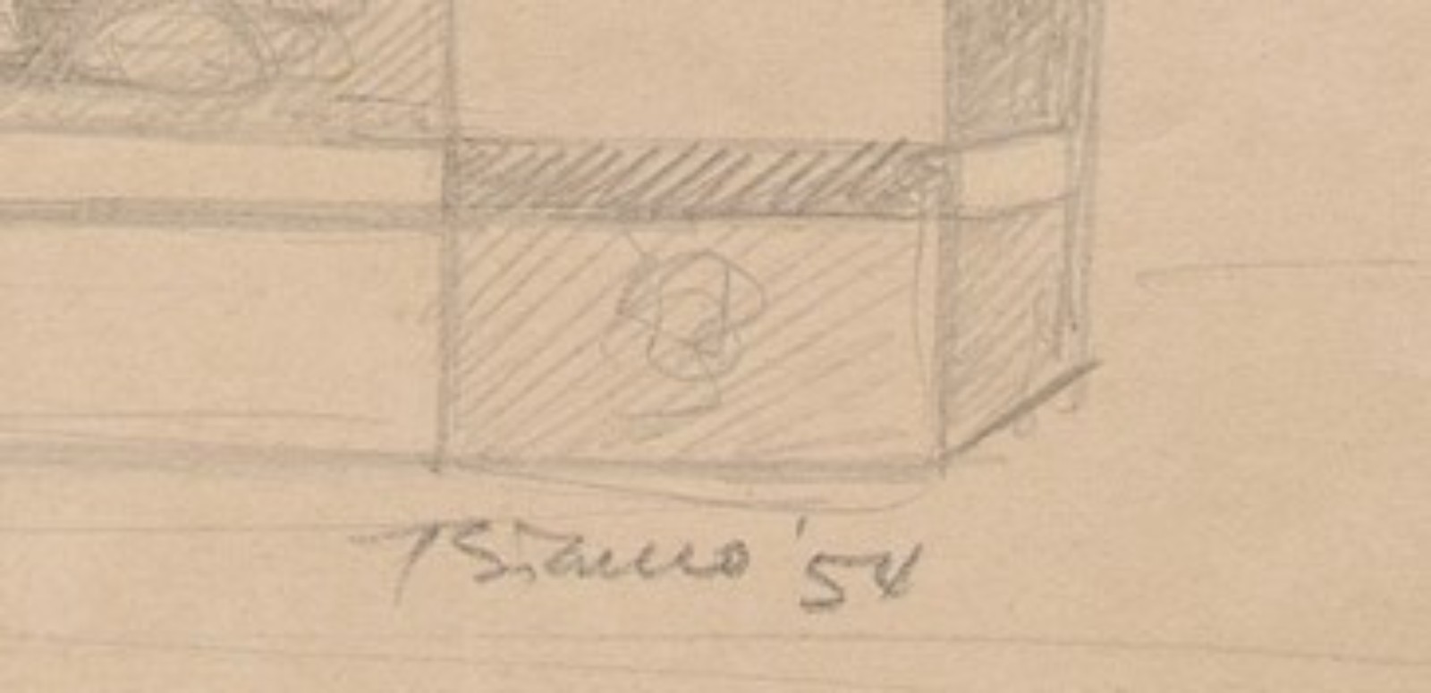 Enrico Bianco (1918-2013), Estudo, 1954 - foto 3 de 4
