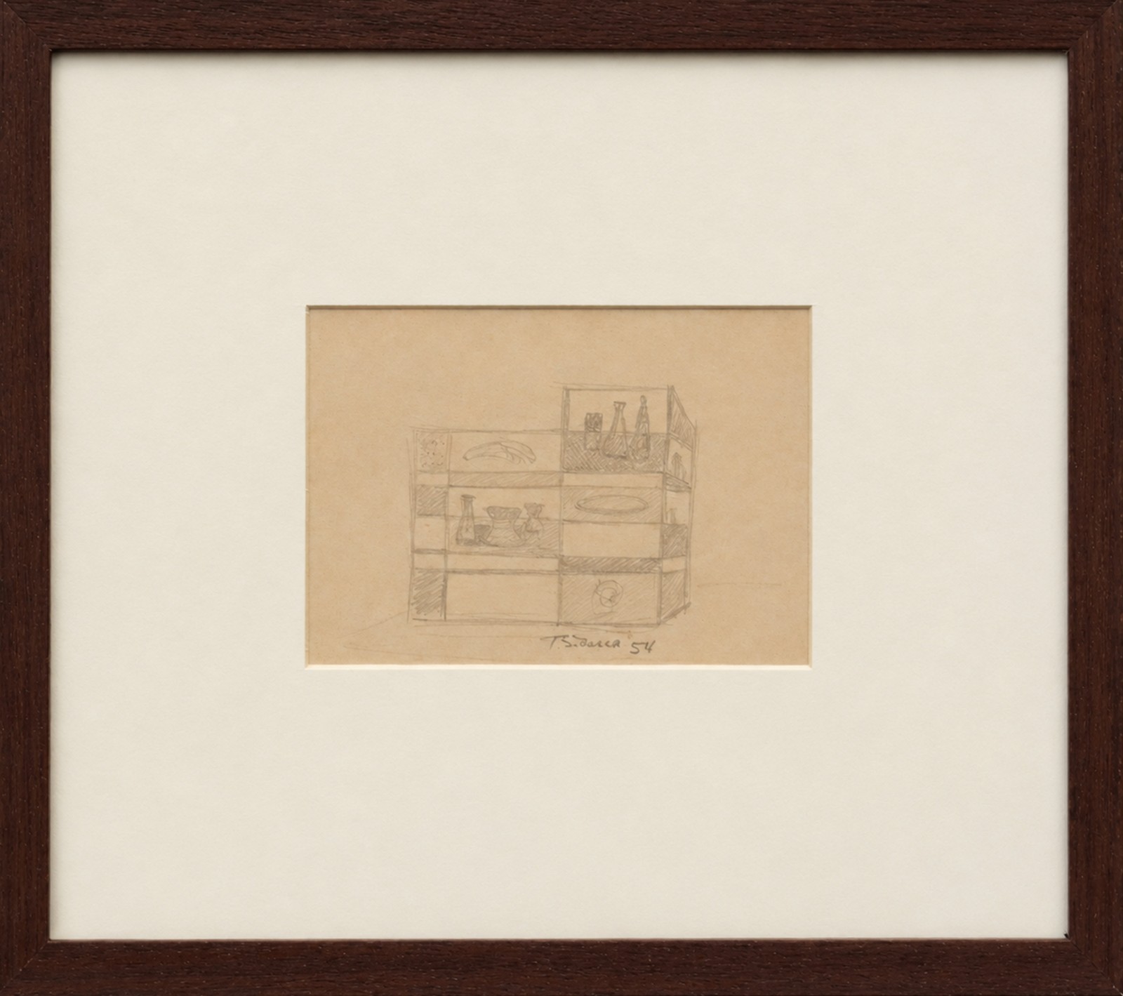 Enrico Bianco (1918-2013), Estudo, 1954 - foto 2 de 4