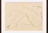 Enrico Bianco (1918-2013), Nú, Déc. 40 - Nanquim s/ papel <br>Ass. Inf, esquerdo <br>Com declaração de Autenticidade, registrado sob o nº 01748, emitido pela Família do Artista