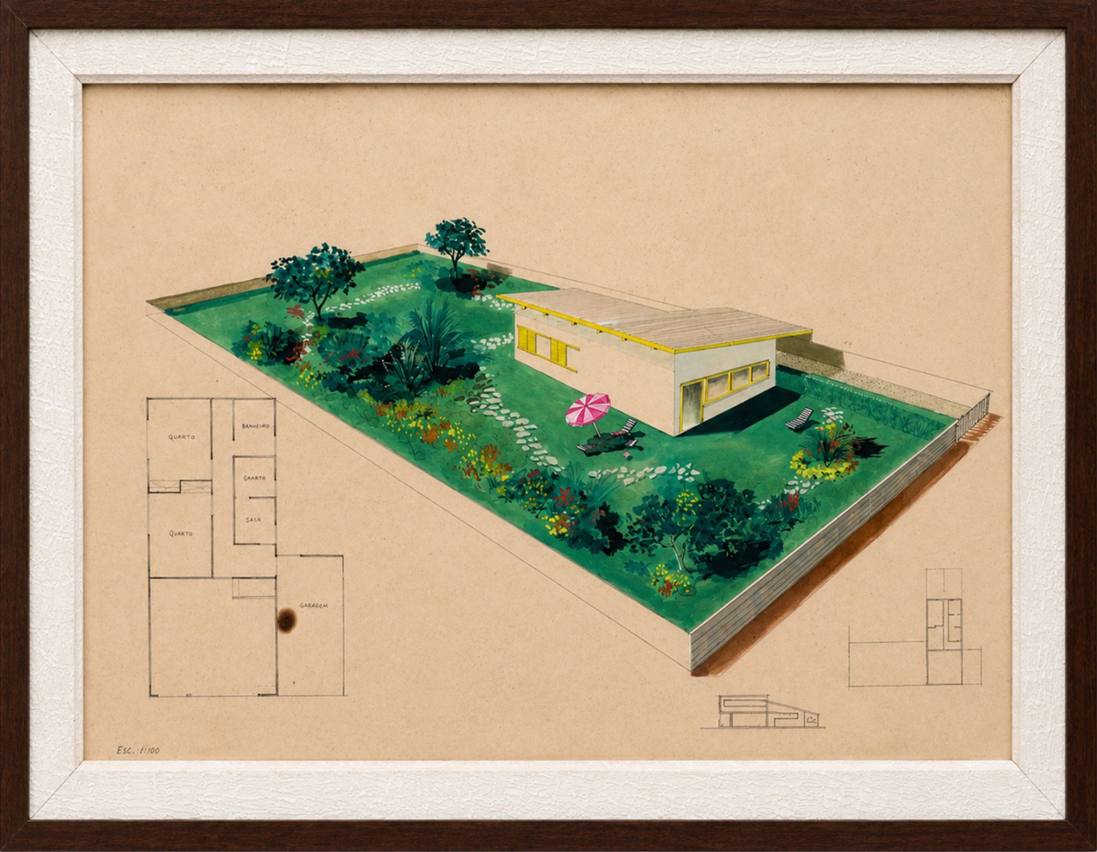 Enrico Bianco (1918-2013), Estudo Arquitetonico, 1953 - foto 2 de 3