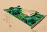 Enrico Bianco (1918-2013), Estudo Arquitetonico... - Técnica mista sobre cartão <br>Datado 30/08/1953 <br>Com Declaração de Autenticidade, registrado sob o nº 01779, emitido pela Família do Artista.