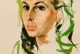 Enrico Bianco (1918-2013), Retrato, 1966 - Óleo sobre papel <br>Ass. inf. direito <br>Reproduzido no Livro do Artista Bianco, sob o nº 514 - página 201 <br>Com Declaração de Autenticidade, regi