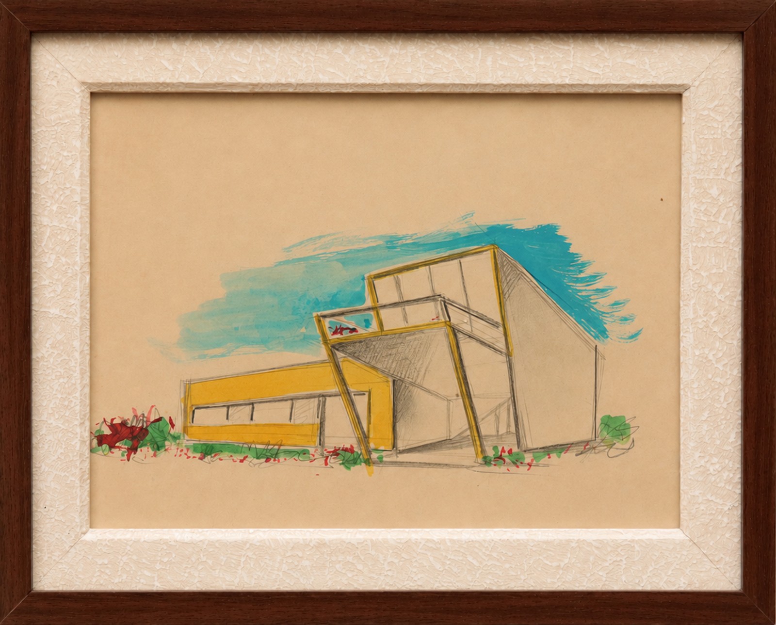 Enrico Bianco (1918-2013), Estudo Arquitetonico, década de 1950 - foto 2 de 3