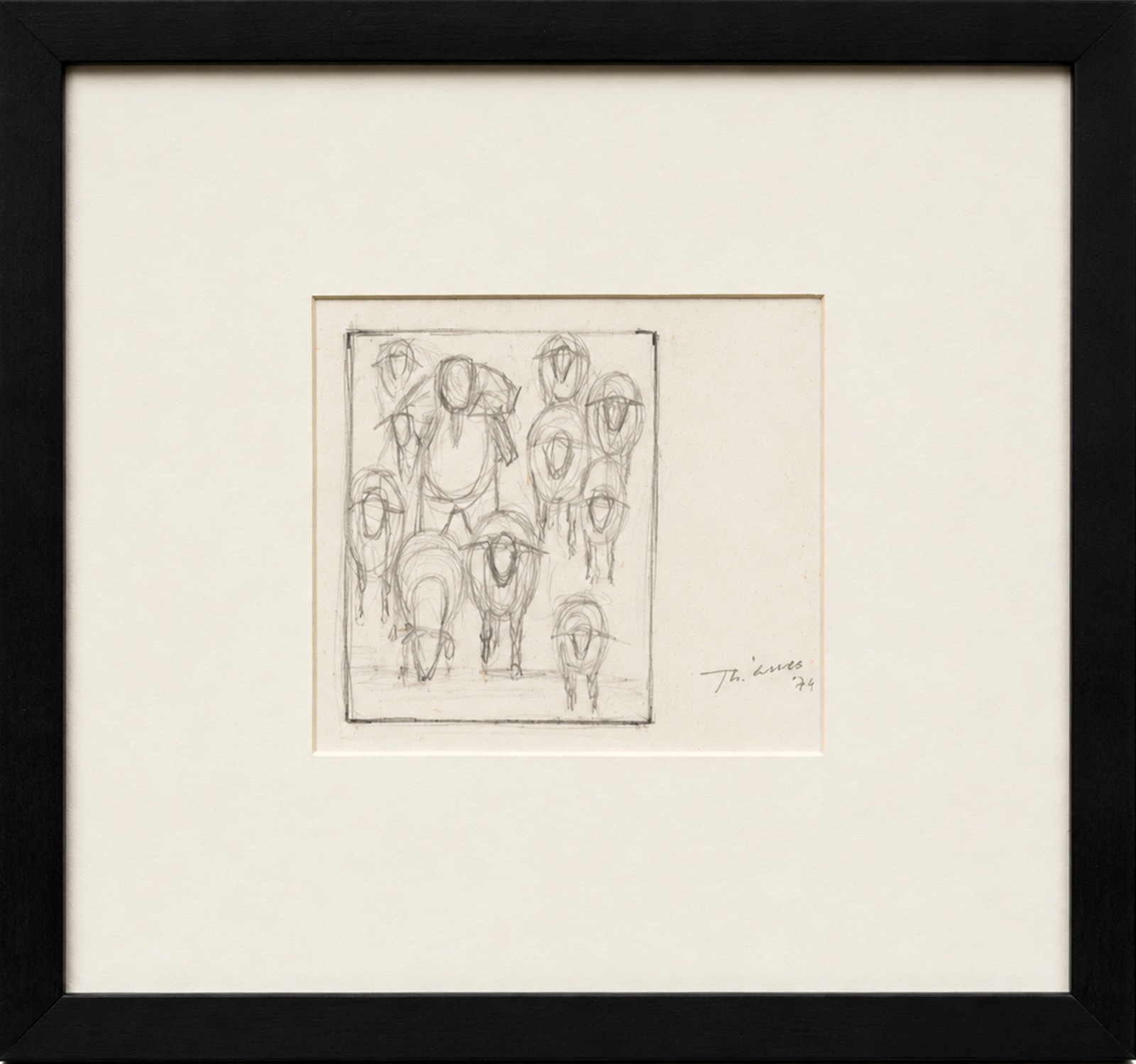 Enrico Bianco (1918-2013), Estudo Menino com Carneiros, 1979 - foto 2 de 4