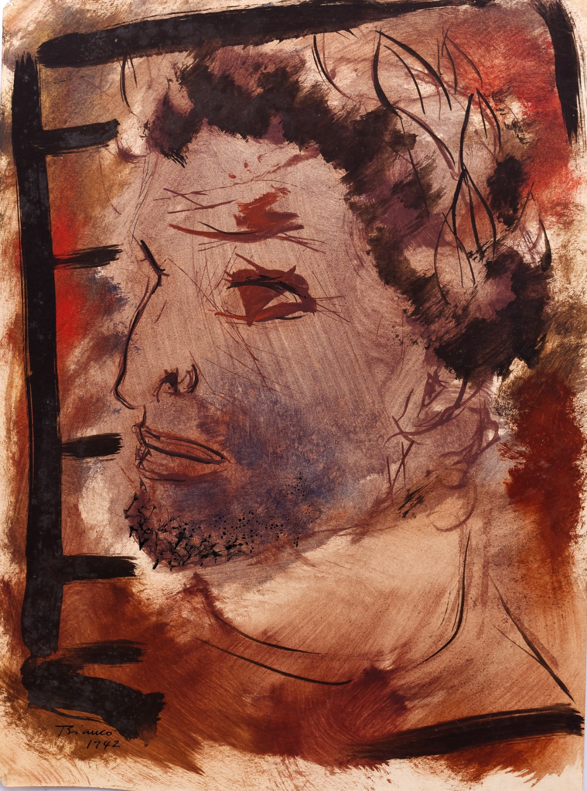 Enrico Bianco (1918-2013), Cabeça de Homem, 1942 - foto 1 de 4