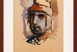 Enrico Bianco (1918-2013), Guerreiro, 1950 - Óleo sobre papel <br>Ass. inf. direito  <br>Com Declaração de Autenticidade, registrado sob o nº 01841, emitido pela Família do Artista.