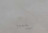 Enrico Bianco (1918-2013), Nú, 1940 - Óleo s/ papel<br>Ass. Inf. esquerdo e direito <br>Reproduzido no Livro do Artista Bianco, sob o nº 64 - pagina 178  - com Declaração de Autenticidade,