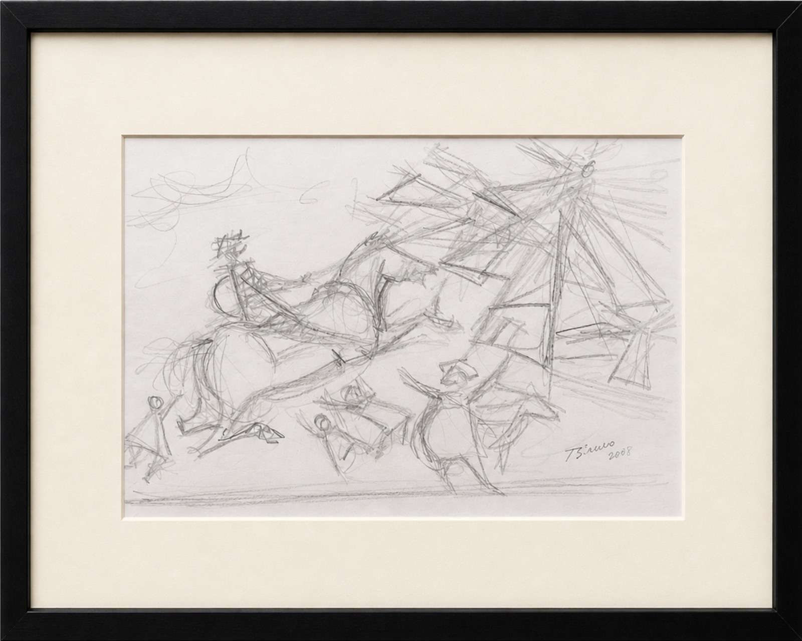 Enrico Bianco (1918-2013), Estudo para Dom Quixote, 2008 - foto 2 de 4