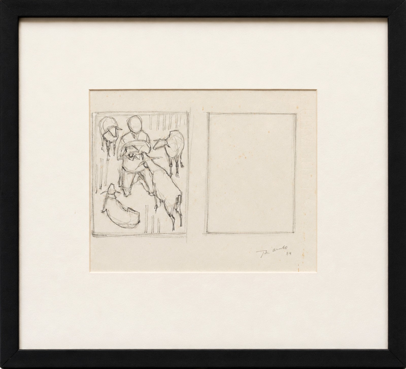 Enrico Bianco (1918-2013), Estudo Menino com Carneiros, 1979 - foto 2 de 4