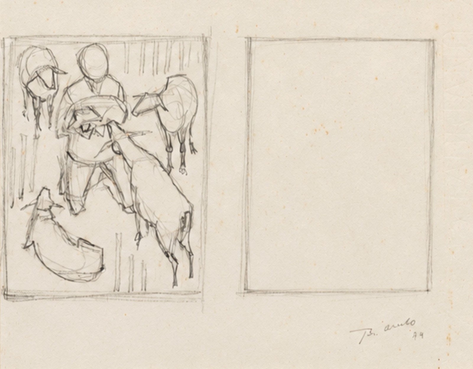Enrico Bianco (1918-2013), Estudo Menino com Carneiros, 1979 - foto 1 de 4