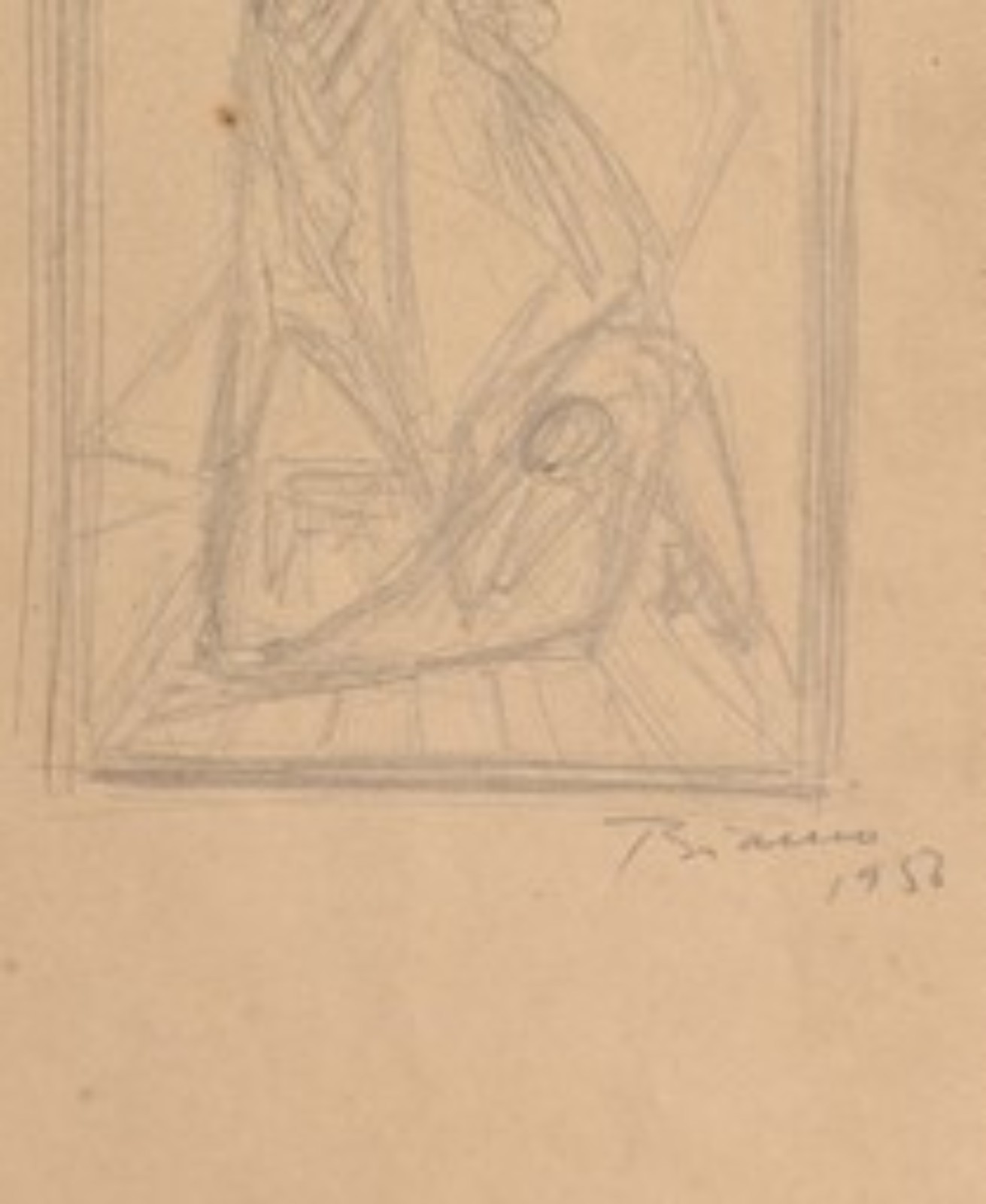 Enrico Bianco (1918-2013), Estudo para 2 Obras (frente) e 1 Obra (verso) - foto 2 de 5