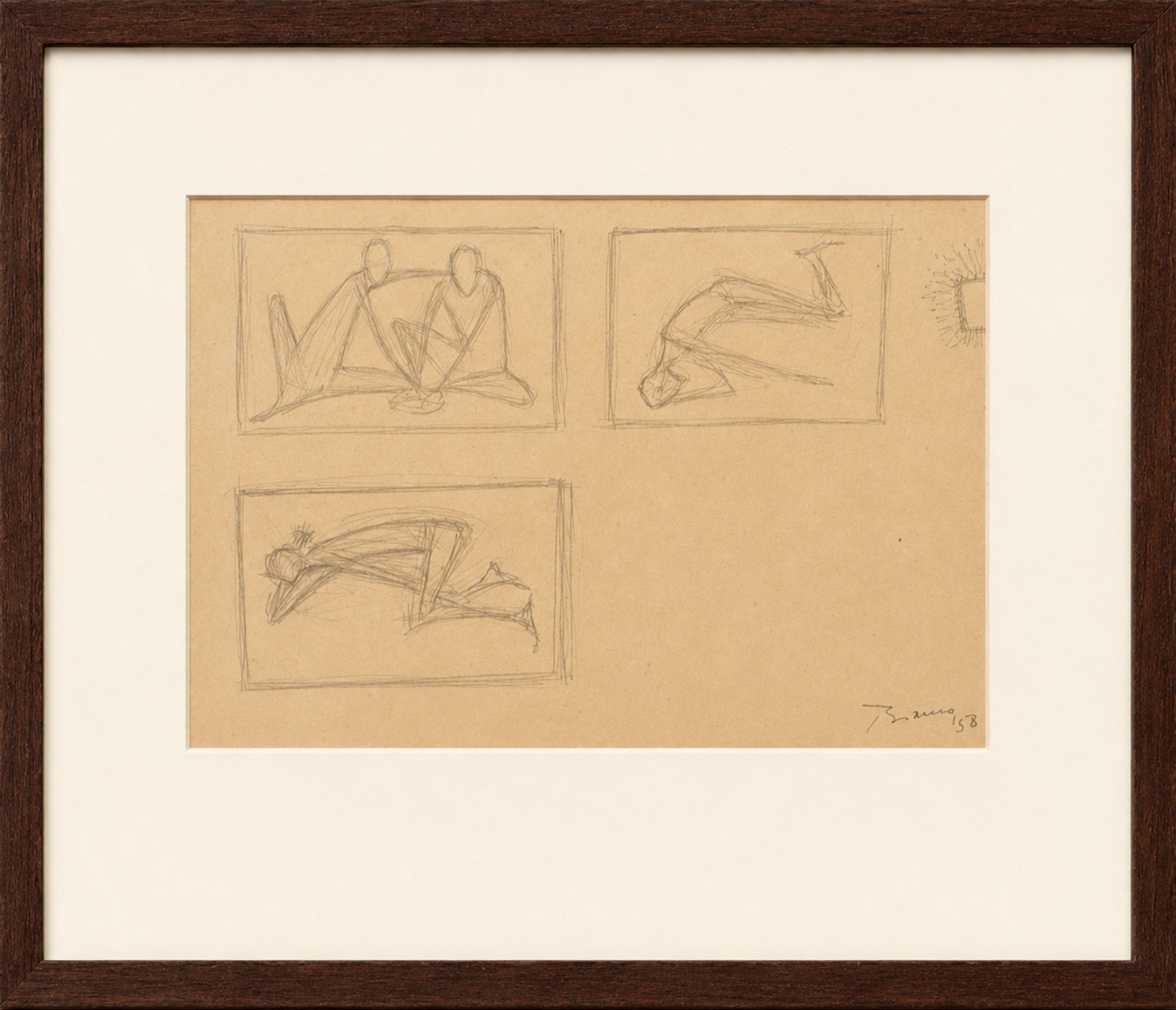 Enrico Bianco (1918-2013), Estudo para 3 Obras, 1956 - foto 2 de 4