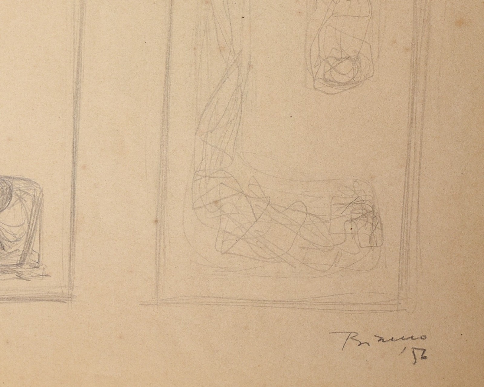 Enrico Bianco (1918-2013), Estudo para 3 Obras, 1956 - foto 3 de 4