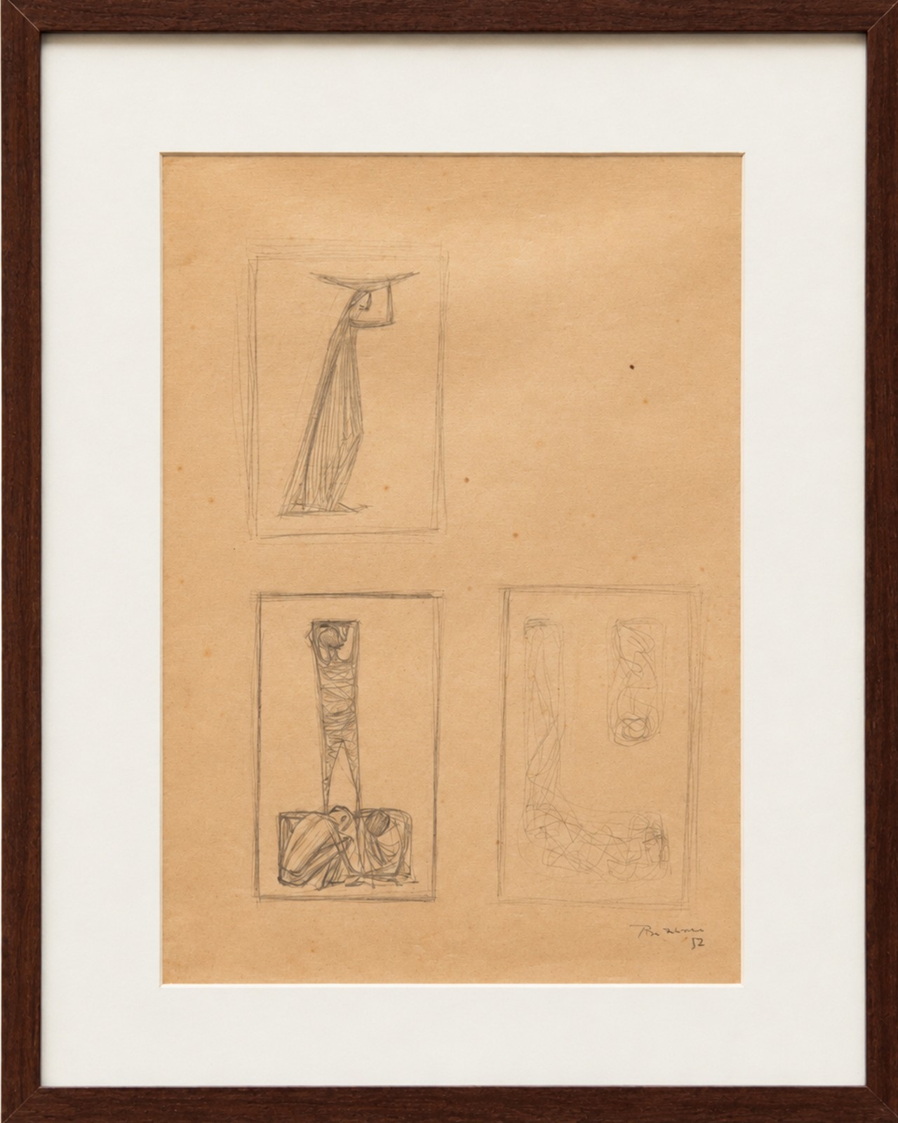 Enrico Bianco (1918-2013), Estudo para 3 Obras, 1956 - foto 2 de 4