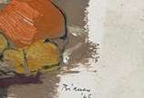 Enrico Bianco (1918-2013), Natureza Morta, 1965 - Óleo s/ cartão – datado 1965 – medindo 16 x 16 cm Ass. Inf. direito<br>Com declaração de Autenticidade, registrado sob o nº 01648, emitido pela Famíli