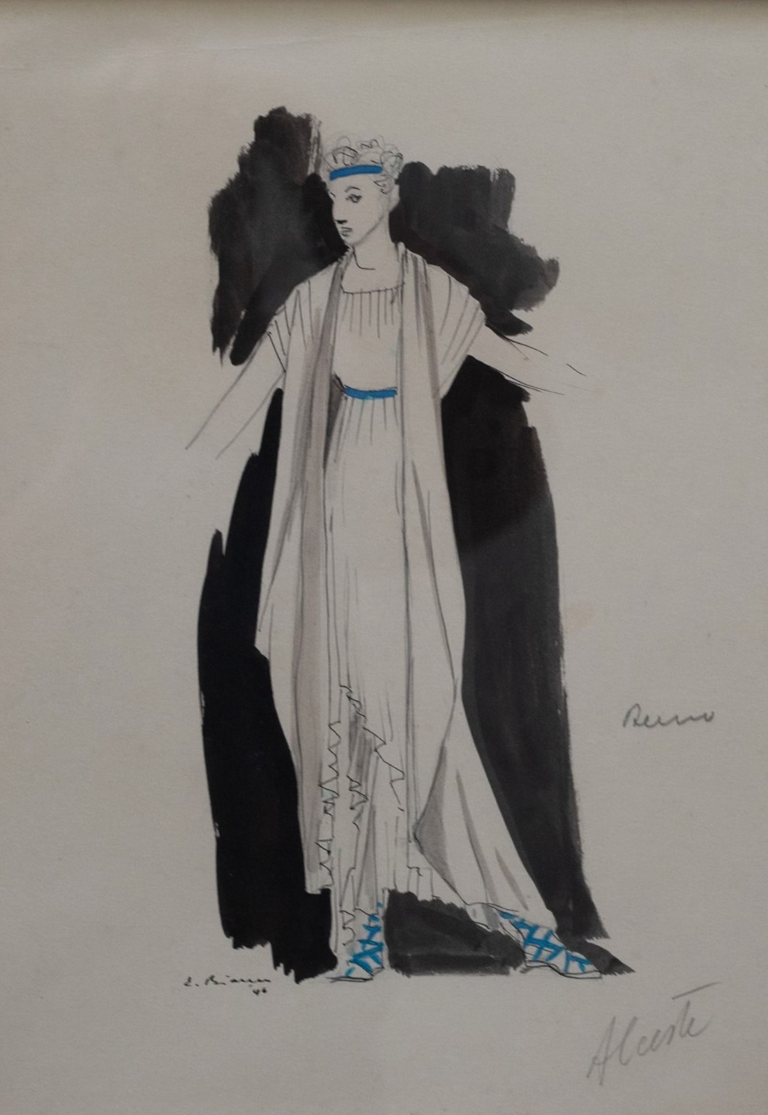 Enrico Bianco (1918-2013), Estudo Figurino, 1946 - foto 1 de 4