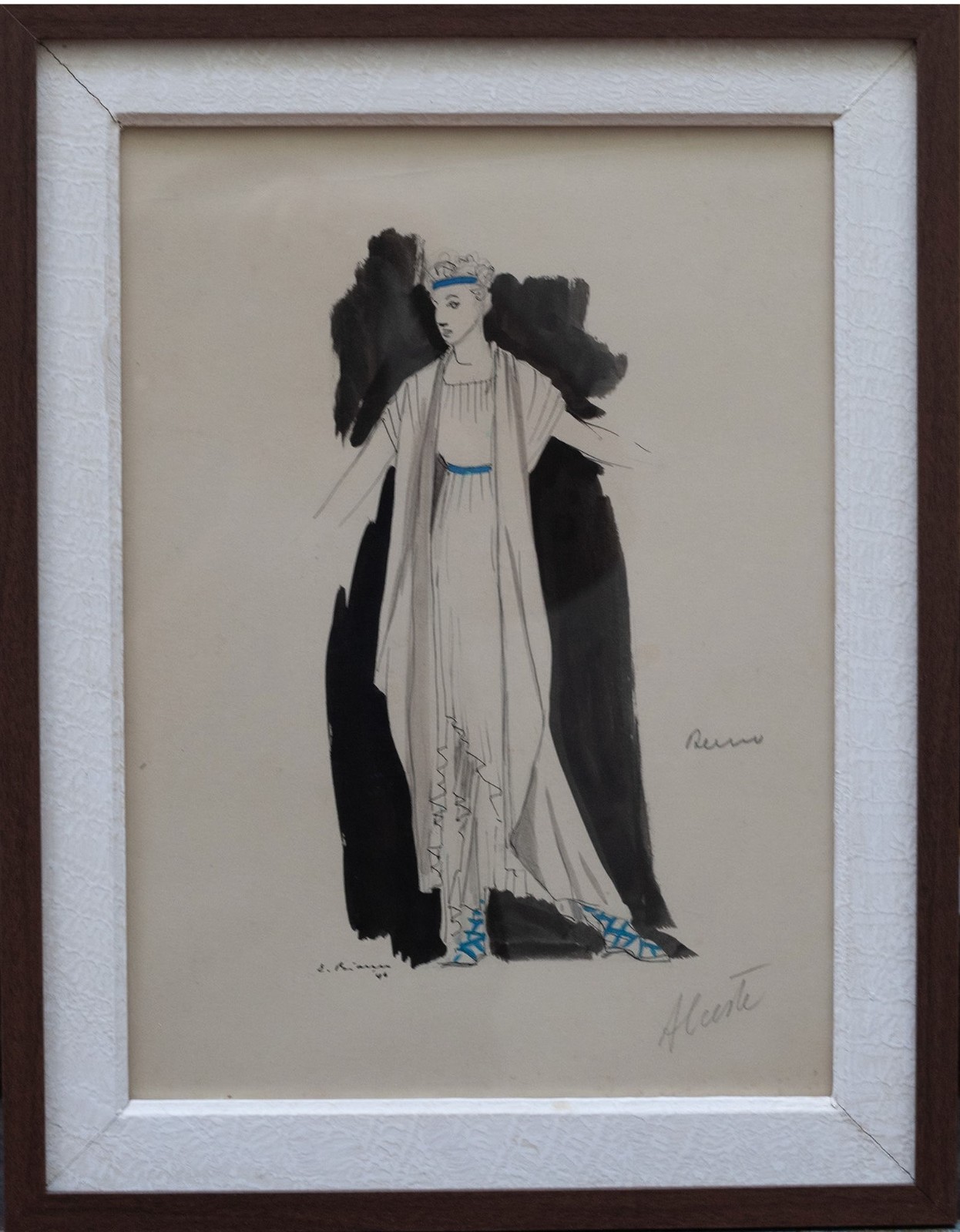 Enrico Bianco (1918-2013), Estudo Figurino, 1946 - foto 3 de 4