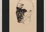 Enrico Bianco (1918-2013), Galo e Rosto - (frente e verso)<br>Hidrografica sobre papel<br>Ass inf. esquerdo <br>Com Declaração de Autenticidade, registrado sob o nº 00471, emitido pela Família