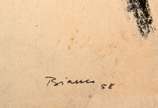 Enrico Bianco (1918-2013), Toureiro, 1958 - Crayon s/ cartão<br>Ass. Inf. direito<br>Reproduzido no Livro do Artista Bianco,  sob o nº 306 - pagina 190  - com Declaração de Autenticidade, regist