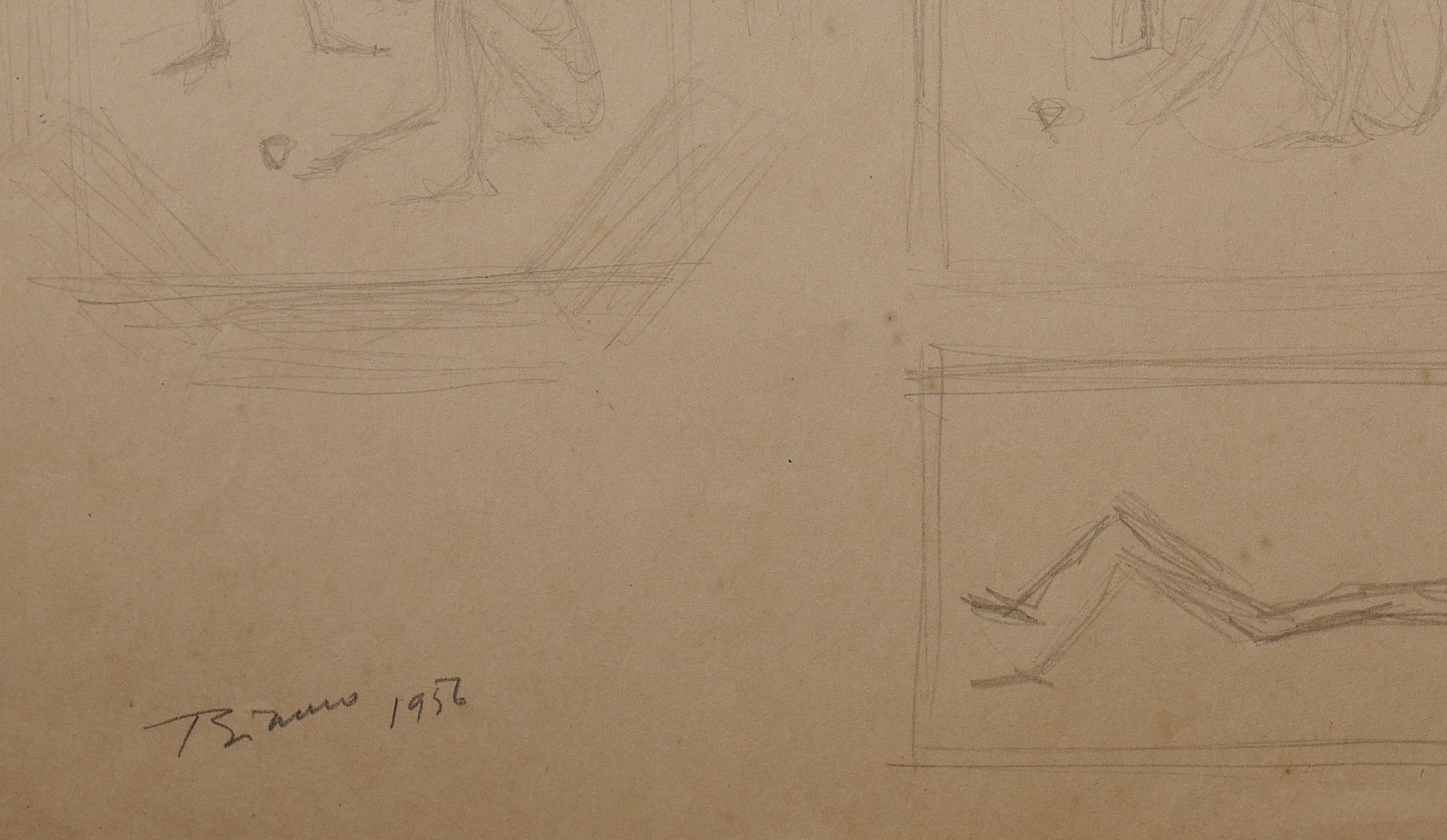 Enrico Bianco (1918-2013), Estudo para 4 Obras (frente) e 2 Obra (verso) - foto 3 de 5