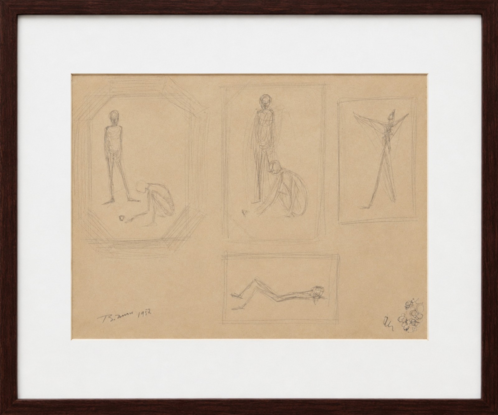 Enrico Bianco (1918-2013), Estudo para 4 Obras (frente) e 2 Obra (verso) - foto 4 de 5