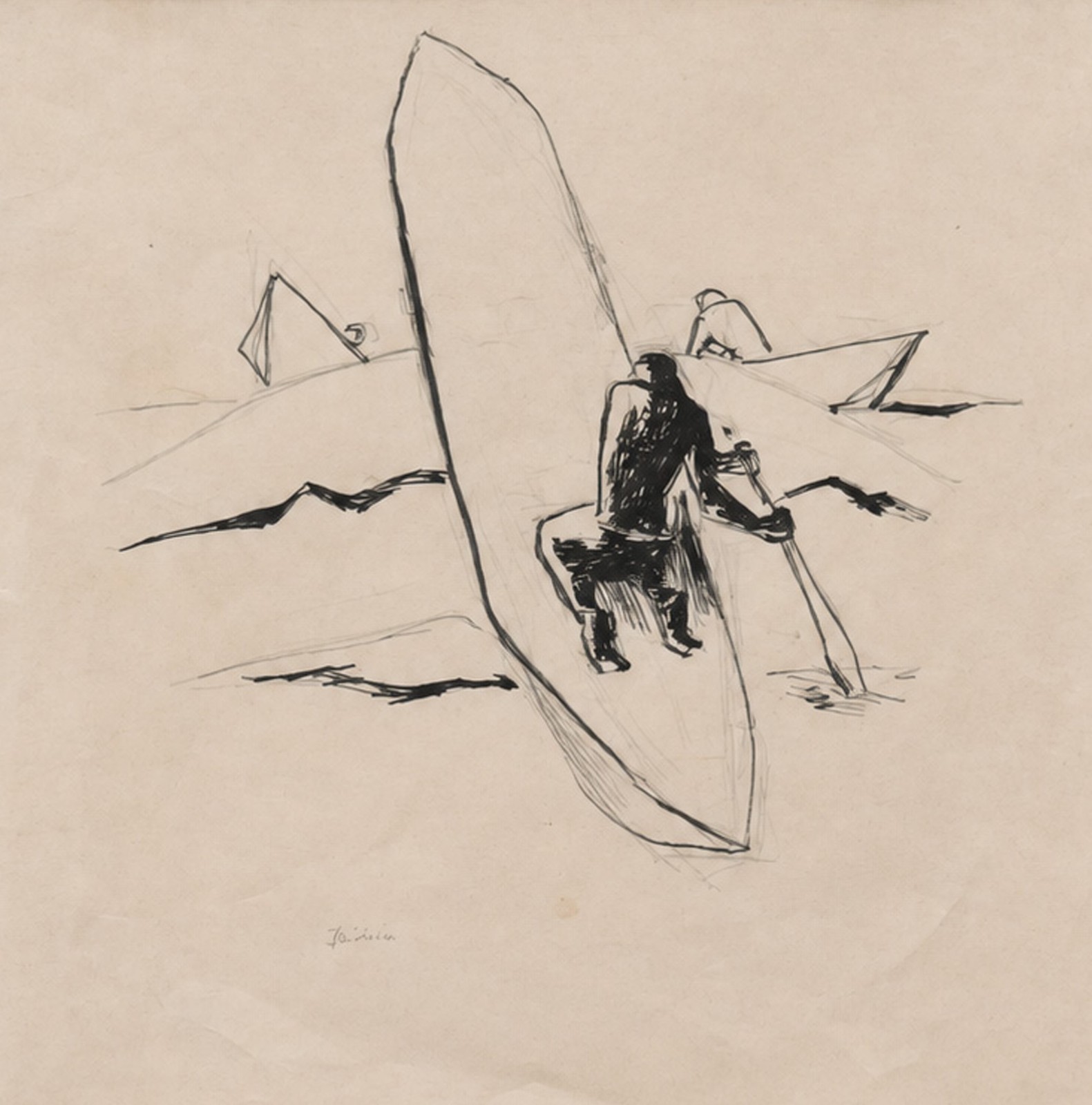 Enrico Bianco (1918-2013), Canoeiros - foto 1 de 3