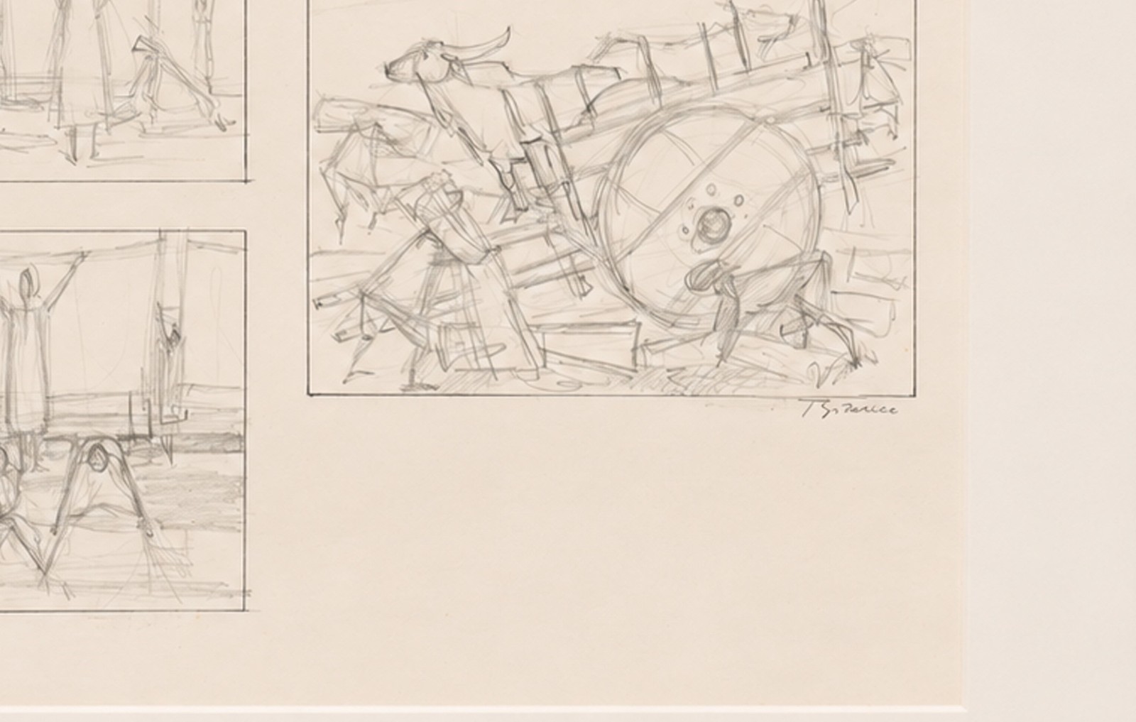 Enrico Bianco (1918-2013), Estudo para 3 Obras, década de 1950 - foto 2 de 4