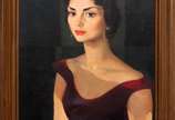 Enrico Bianco (1918-2013), Retrato - Óleo s/ tela<br>Com declaração de Autenticidade, registrado sob o nº 01681, emitido
