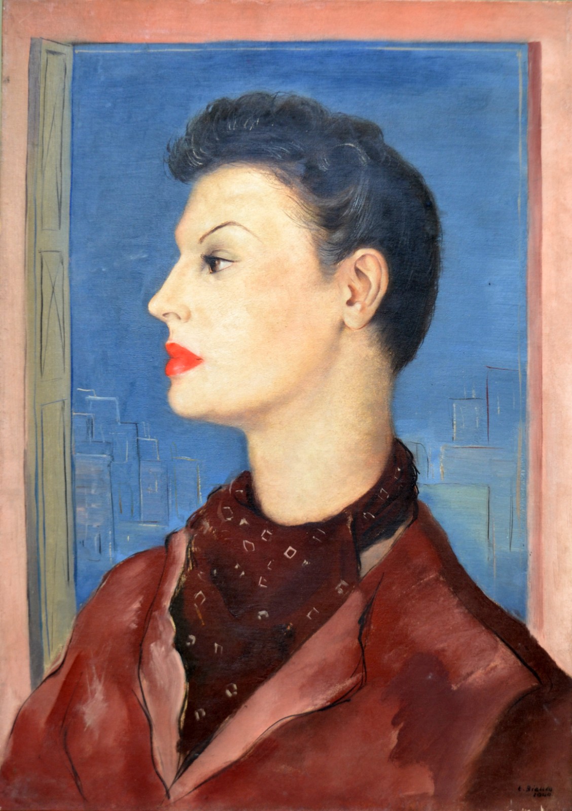 Enrico Bianco (1918-2013), Retrato (Srª Aloysio Penido), 1940 - foto 1 de 4