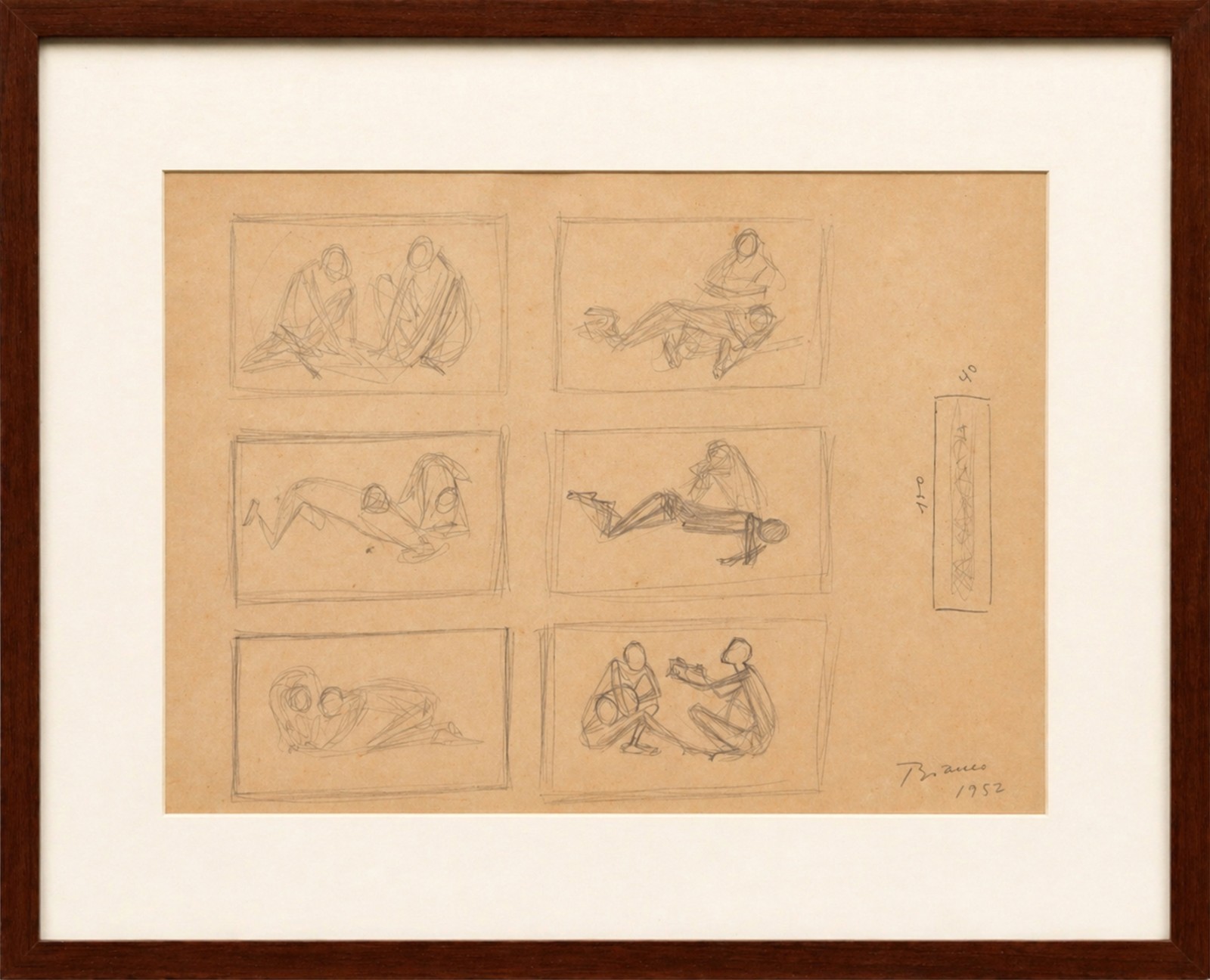 Enrico Bianco (1918-2013), Estudo para 6 Obras, 1956 - foto 2 de 3
