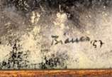 Enrico Bianco (1918-2013), Duas Figuras, 1957 - Crayon s/ papel<br>Ass. inf. esquerdo <br>Reproduzido no Livro do Artista Bianco, sob o nº 302 - pagina 190  - com Declaração de Autenticidade, regist