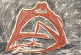 Enrico Bianco (1918-2013), Duas Figuras, 1957 - Crayon s/ papel<br>Ass. inf. esquerdo <br>Reproduzido no Livro do Artista Bianco, sob o nº 302 - pagina 190  - com Declaração de Autenticidade, regist