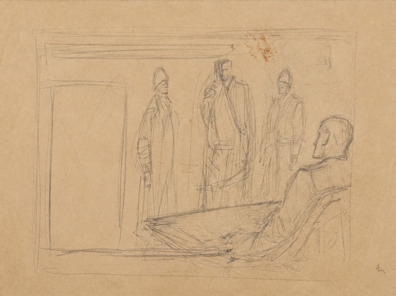 Enrico Bianco (1918-2013), Estudo para 2 Obras (frente) e 1 obra (verso), 1956 - foto 1 de 5