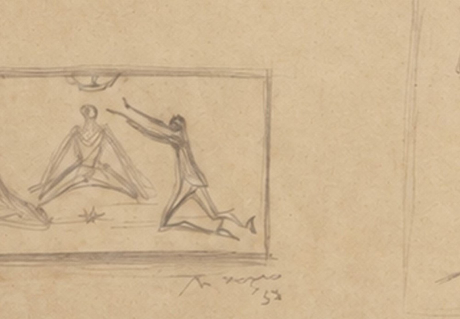 Enrico Bianco (1918-2013), Estudo para 2 Obras (frente) e 1 obra (verso), 1956 - foto 2 de 5