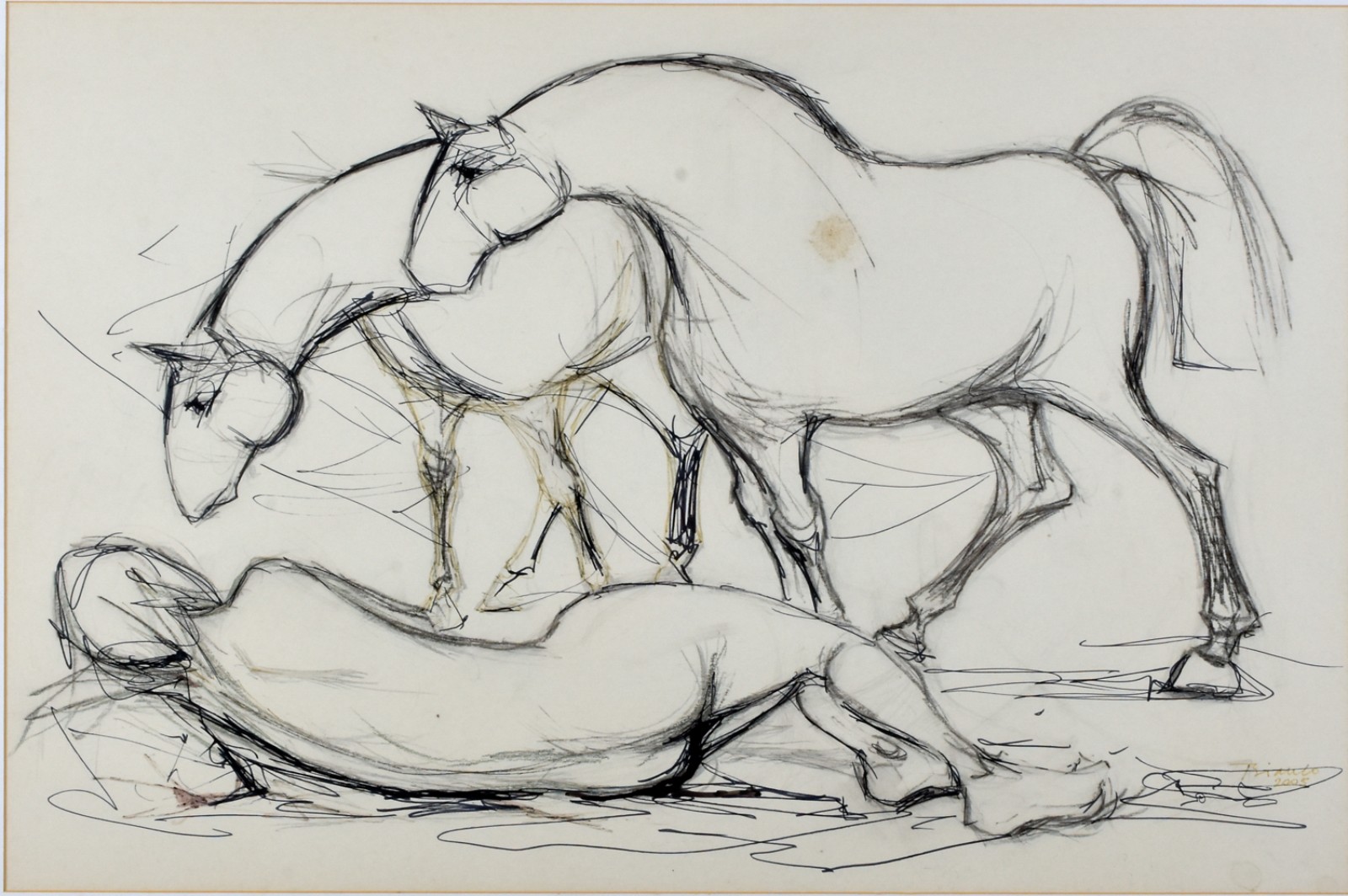 Enrico Bianco (1918-2013), Figura com cavalos, 2005 - foto 3 de 4