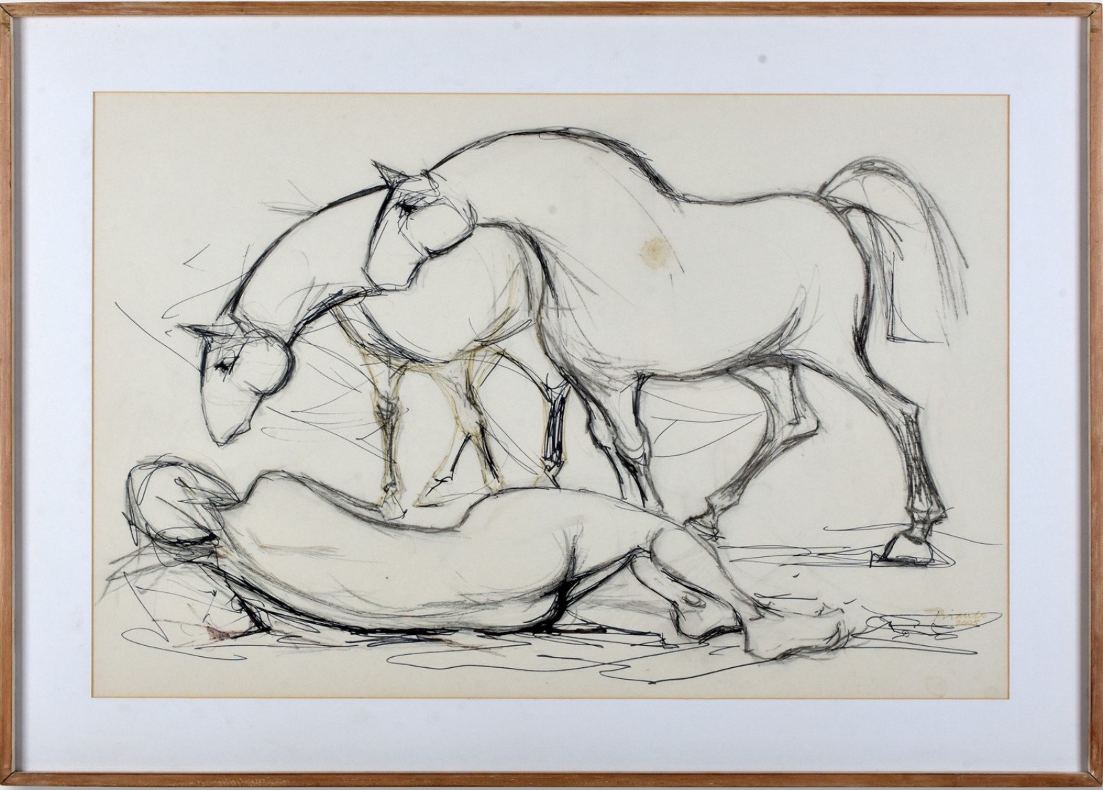 Enrico Bianco (1918-2013), Figura com cavalos, 2005 - foto 1 de 4