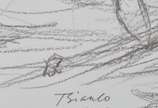 Enrico Bianco (1918-2013), O pescador, 2005 - Crayon s/ papel<br>Ass. inf. direito<br>Participou da exposição individual do artista realizada na Galeria O Colecionador em 2005.