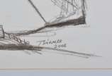 Enrico Bianco (1918-2013), Pescadores, 2005 - Crayon s/ papel<br>Ass. inf. esquerdo<br>Participou da exposição individual do artista realizada na Galeria O Colecionador em 2005.