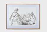 Enrico Bianco (1918-2013), Pescadores, 2005 - Crayon s/ papel<br>Ass. inf. esquerdo<br>Participou da exposição individual do artista realizada na Galeria O Colecionador em 2005.