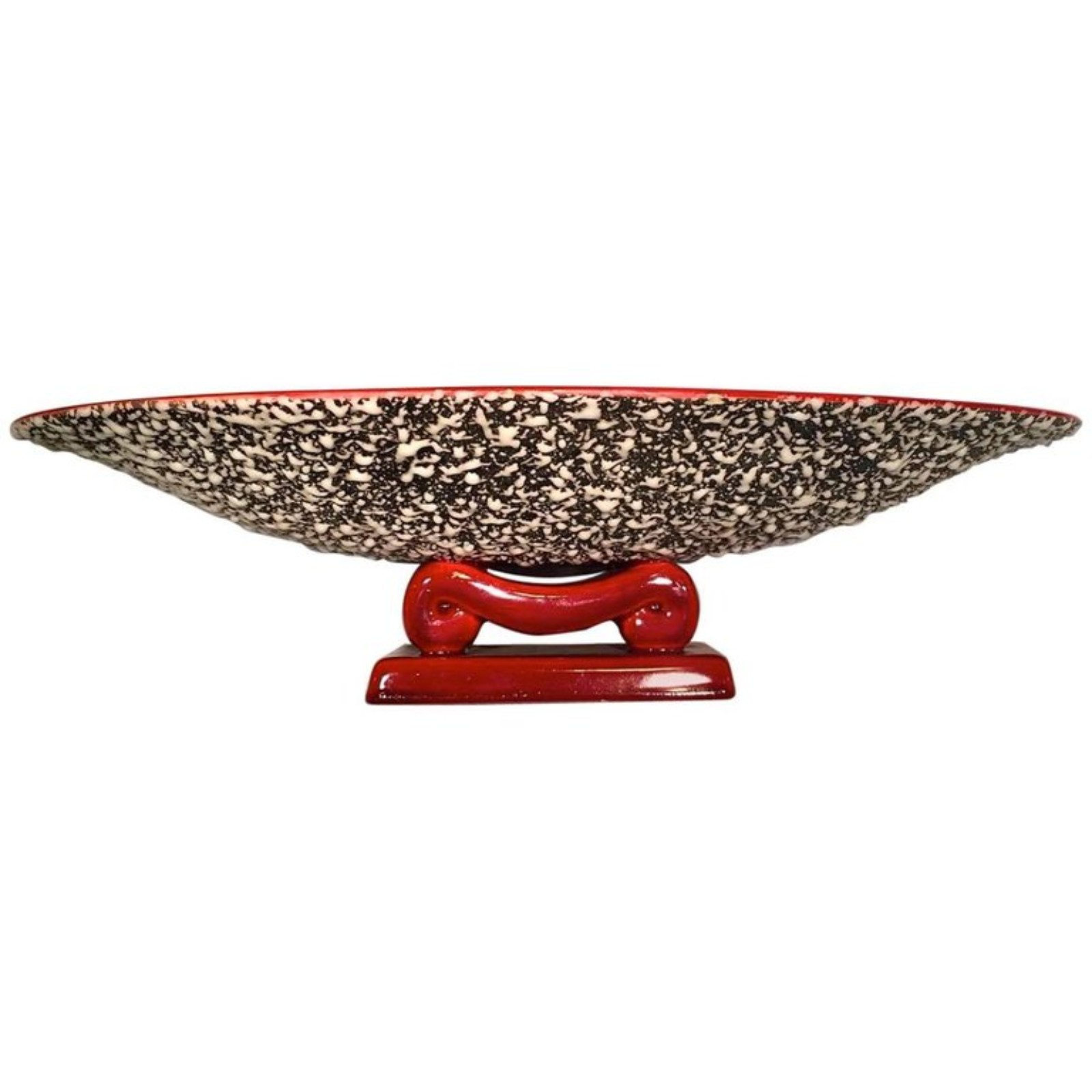 Centro de mesa em porcelana francesa Art Déco com aplicação de base e... - foto 1 de 2