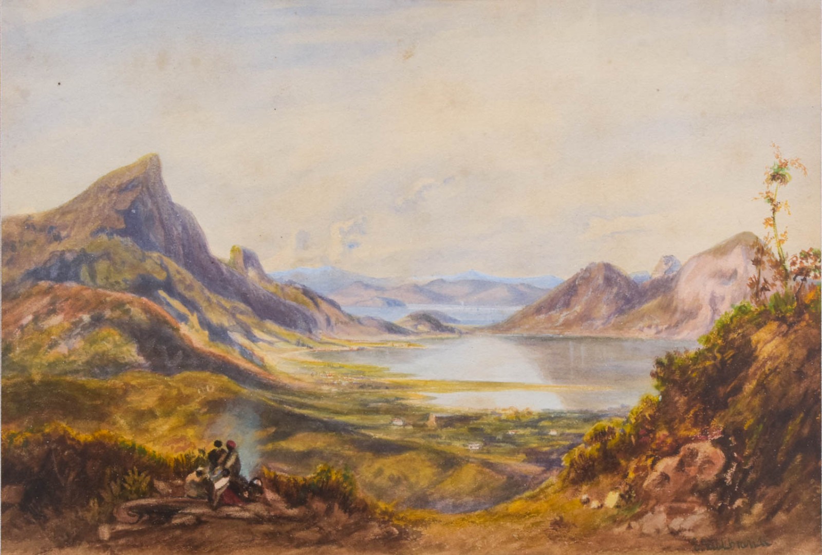 Eduard Hildebrandt (1818-1869), Lagoa Rodrigo de Freitas, 1844 - foto 1 de 4