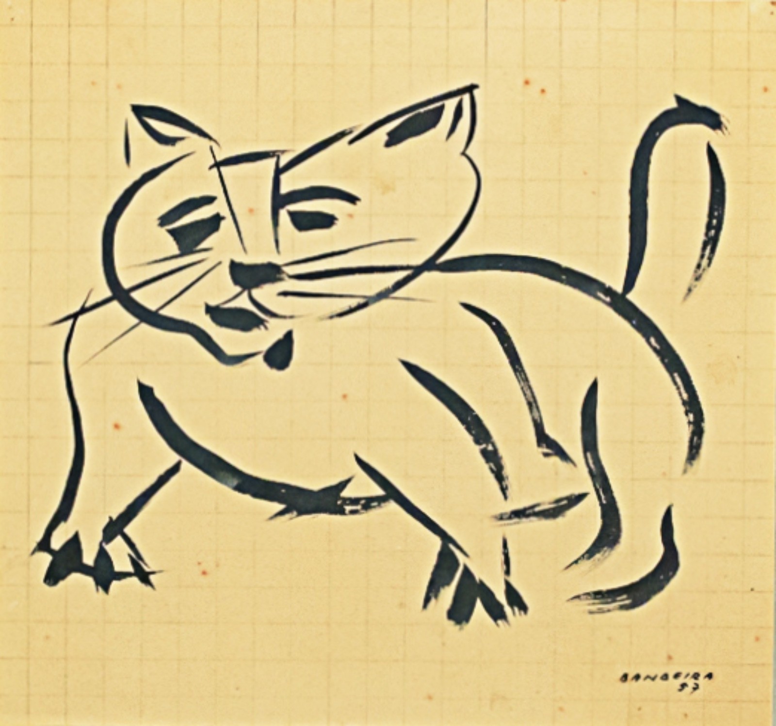 Antonio Bandeira (1922-1967), Gato, 1957 - foto 1 de 2