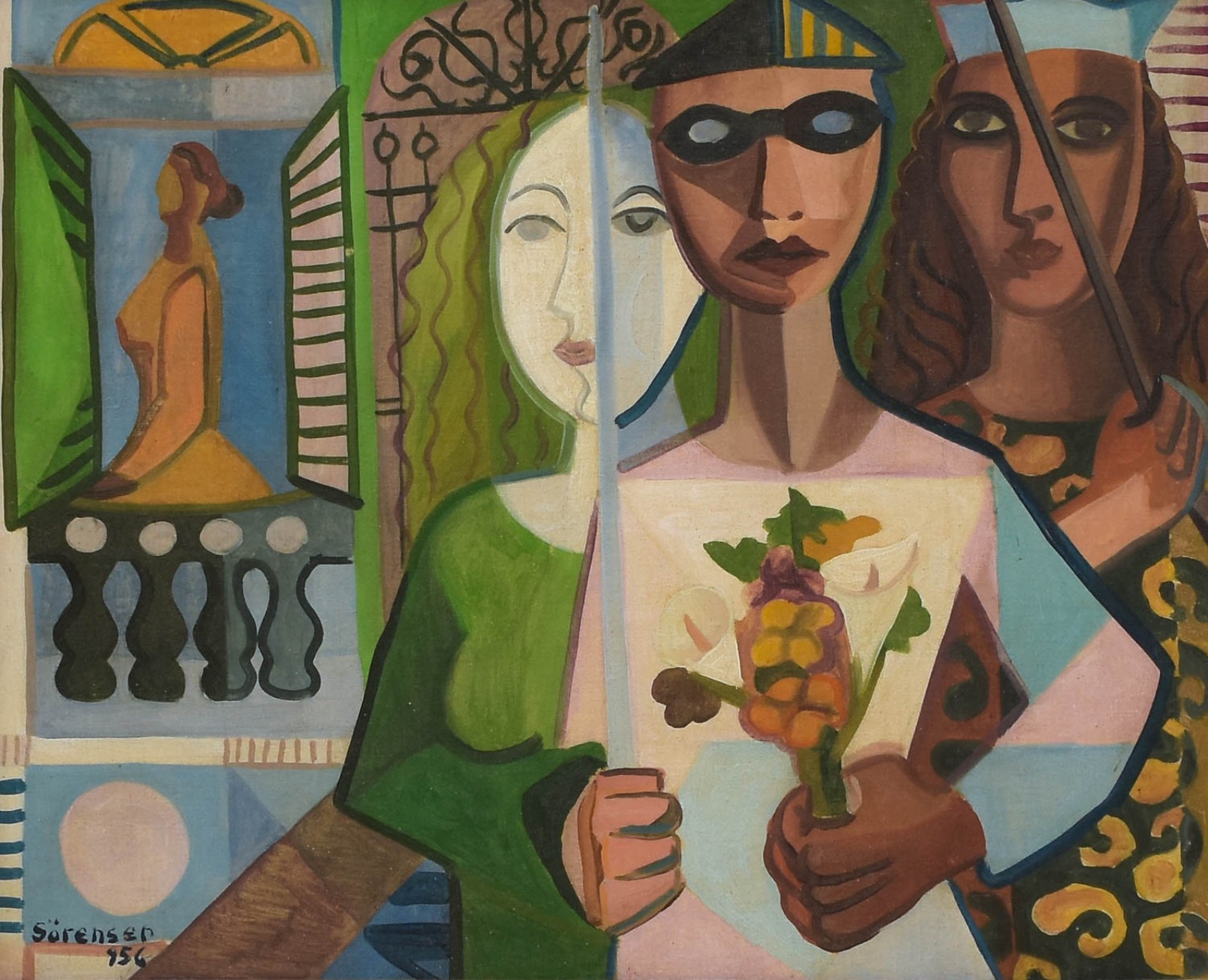 Carlos Sorensen (1928-2008), Figuras,1956 - foto 2 de 5
