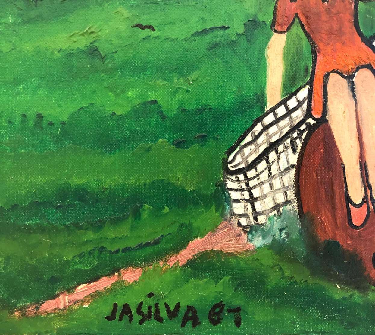 José Antônio da Silva (1909-1996), Sem Título, 1987 - Óleo s/ tela<br>Ass. canto inf. esquerdo <br><br>Autodidata, José Antônio da Silva foi descoberto como artista em 1946, durante uma exposição e...