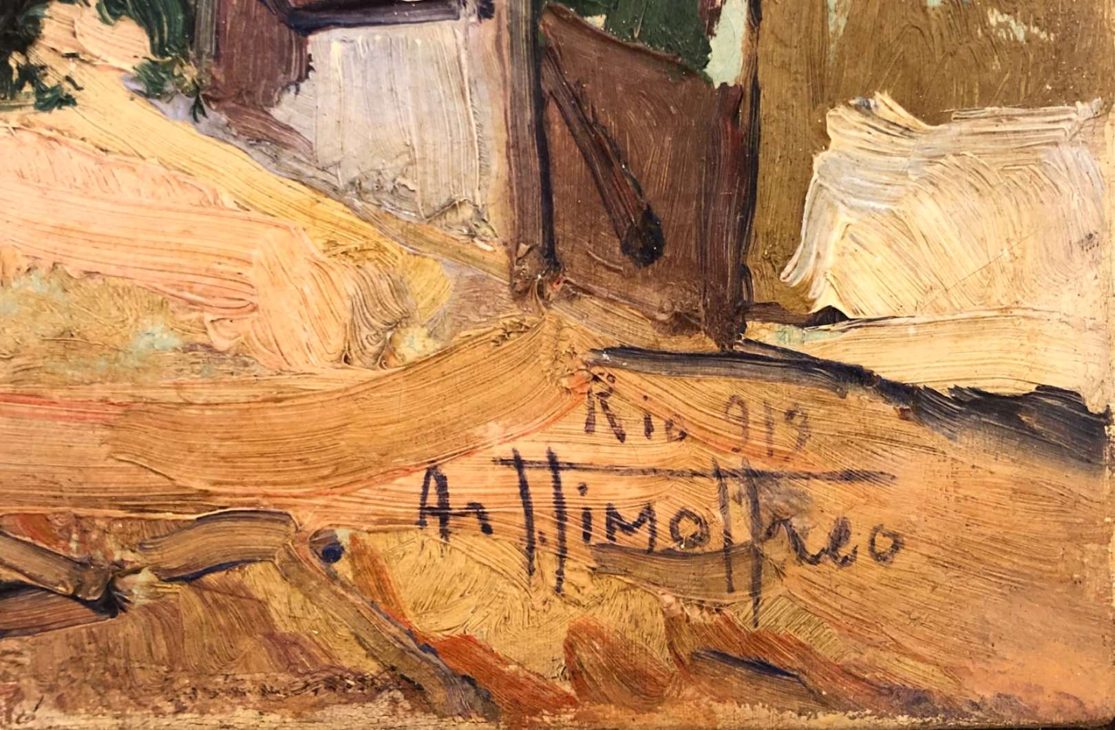 Arthur Timótheo da Costa (1882-1922), Paisagem com casario, 1919 - Óleo s/ tela<br>Ass. inf. direito<br>Localizado Rio de Janeiro.<br><br>Arthur Timótheo da Costa, nascido em 1882 em uma família hu...