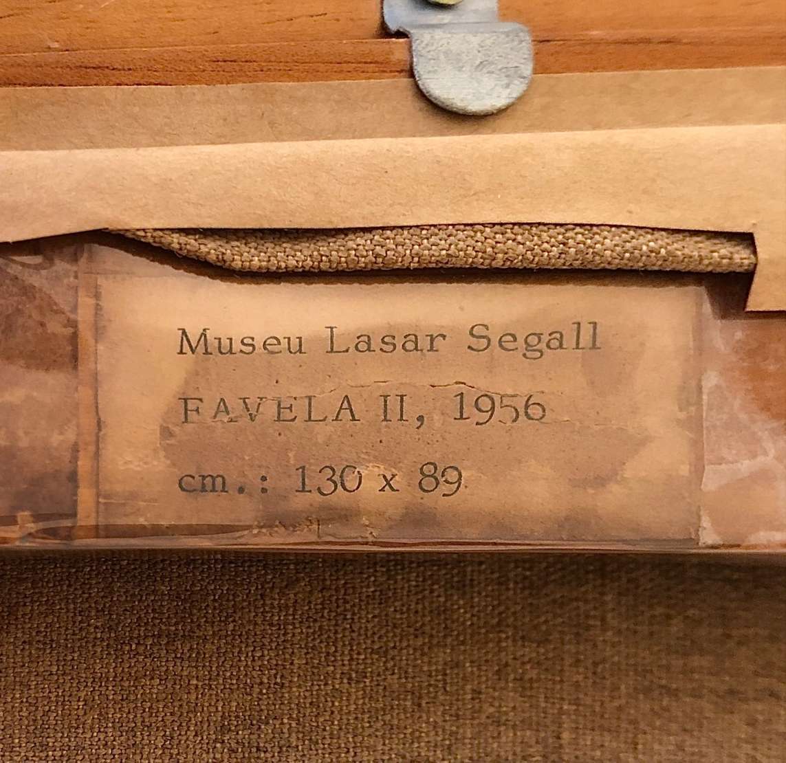 Lasar Segall (1891-1957), Favela, 1956 - Óleo s/ tela<br>Ass. verso<br><br>Obra com cachê do Museu de Arte Moderna do Rio de Janeiro, onde a obra participou da exposição do artista Chamada re