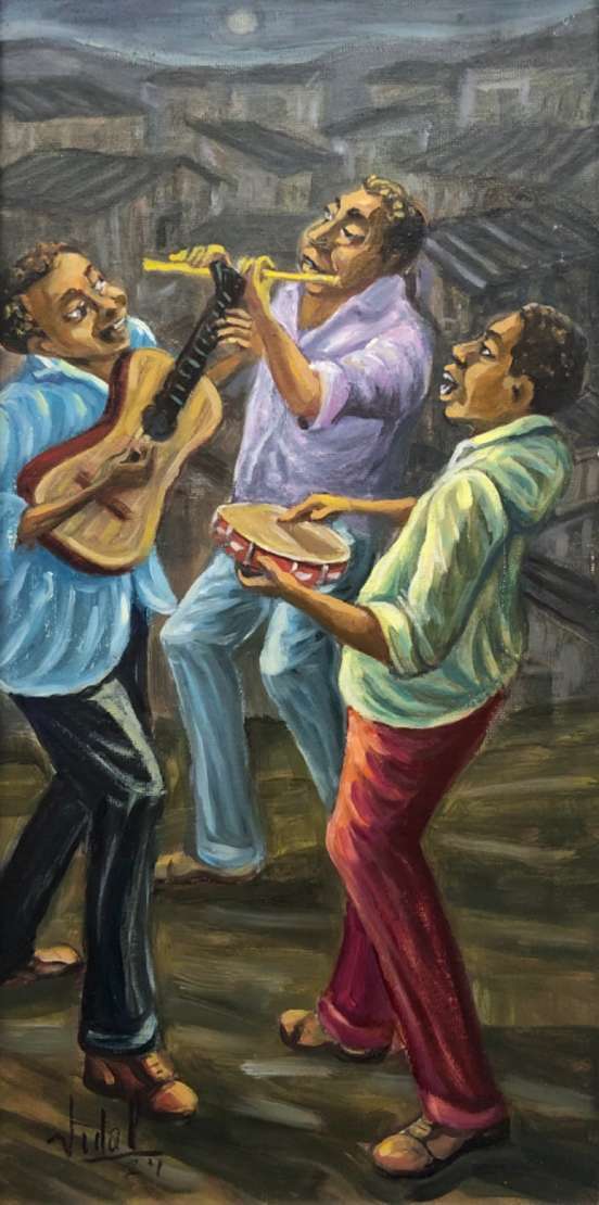 SERGIO VIDAL (1945), Chorinho, 2024 - Óleo s/ tela<br>Ass. inf. esquerdo 