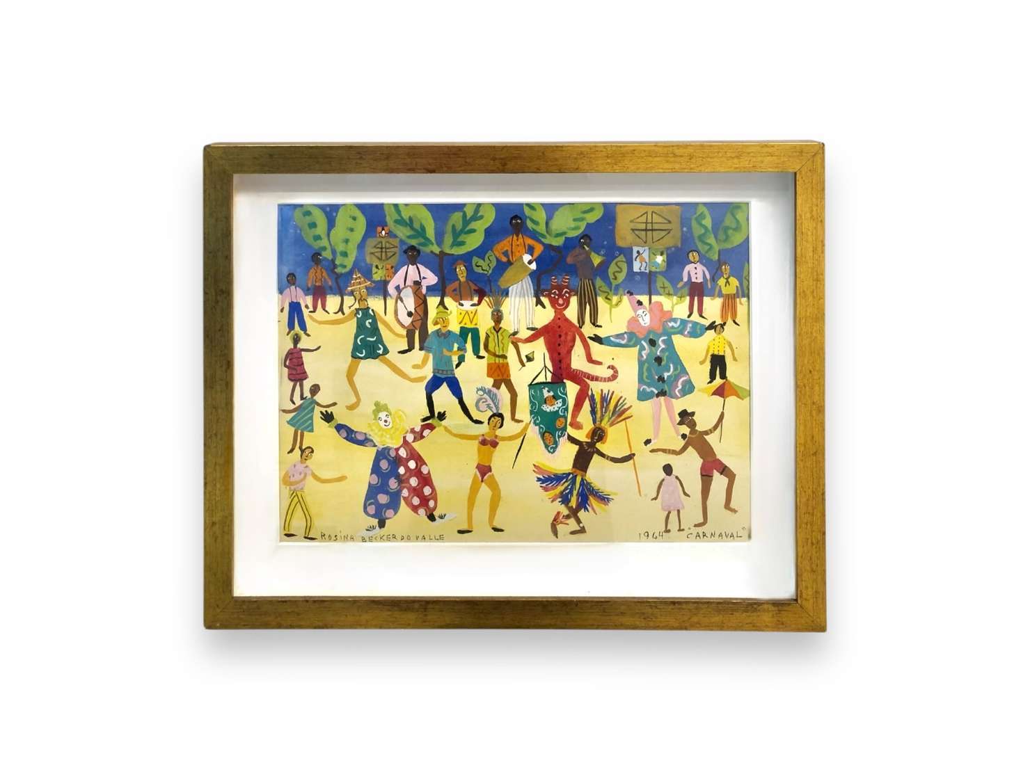 Rosina Becker do Valle (1914-2000), Carnaval, 1964 - Aquarela s/ papel <br>Ass. inf. esquerdo 